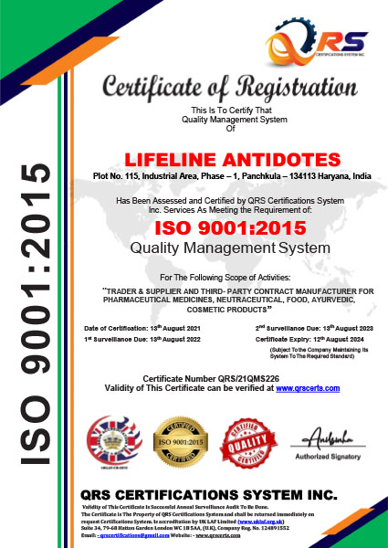 Lineline Certificate
